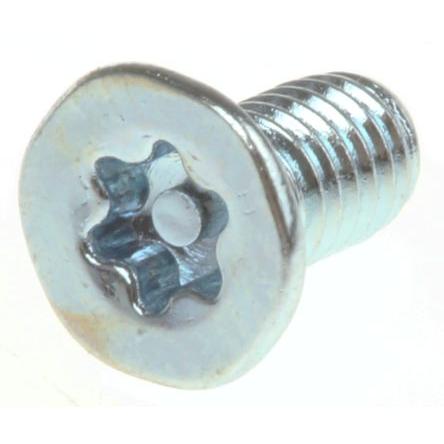 RS PRO Bezpečnostní šroub, Leskle pozinkovaný Zapuštěná hlavice, Ocel, M3, délka: 6 mm