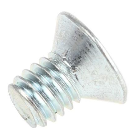 RS PRO Bezpečnostní šroub, Lesklý zinek Zapuštěná hlavice, Ocel, M4, délka: 6 mm