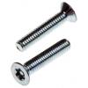 RS PRO Bezpečnostní šroub, Lesklý zinek Zapuštěná hlavice, Ocel, M4, délka: 20 mm