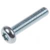 RS PRO Bezpečnostní šroub, Lesklý zinek Kónická hlavice, Ocel, M4, délka: 20 mm
