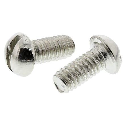 RS PRO Šroub s nízkou půlkulovou hlavou Drážka, Nikl, Mosaz hlavice Kulatý 25.4 mm
