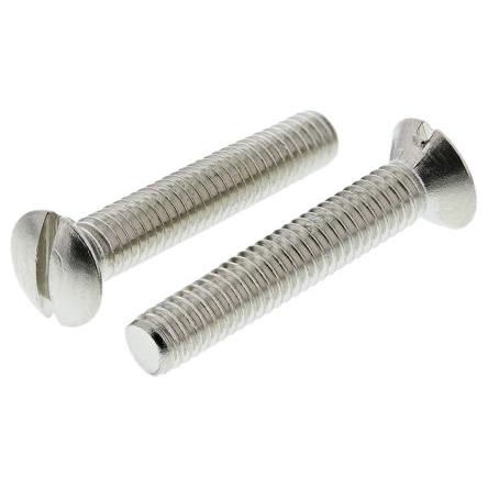 RS PRO Šroub s nízkou půlkulovou hlavou Drážka, Nikl, Mosaz hlavice Vyvýšený (zápustný) 20 mm
