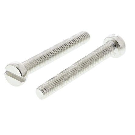 RS PRO Šroub s nízkou půlkulovou hlavou Drážka, Nikl, Mosaz hlavice Válcová 30 mm