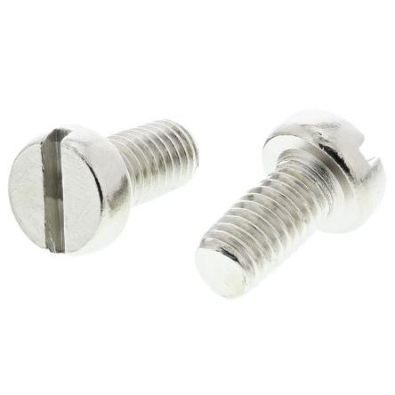 RS PRO Šroub s nízkou půlkulovou hlavou Drážka, Nikl, Mosaz hlavice Válcová 10 mm