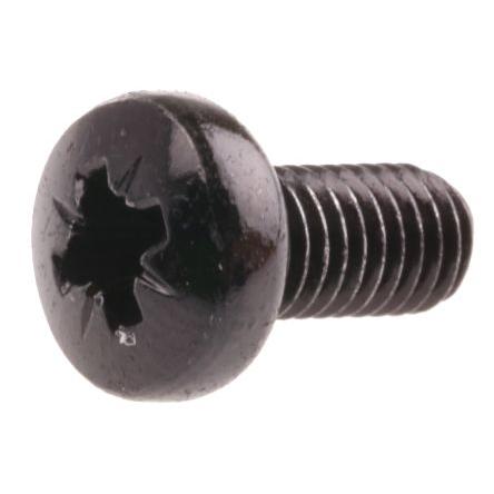 RS PRO Šroub s nízkou půlkulovou hlavou Pozidriv, Černá pasivovaná, Ocel hlavice Kónická 10 mm