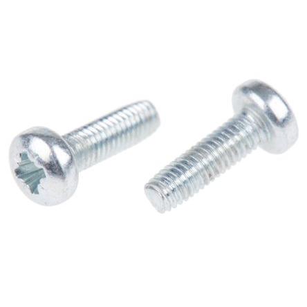 RS PRO Samořezný šroub, Lesklý zinek, Ocel hlavice Kónická, délka: 10 mm