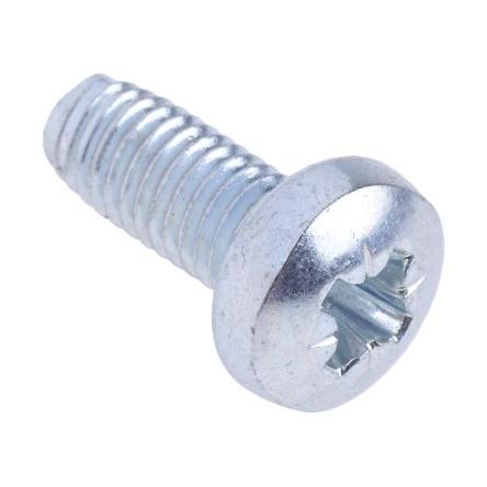 RS PRO Samořezný šroub, Lesklý zinek, Ocel hlavice Kónická, délka: 12 mm