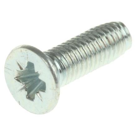 RS PRO Samořezný šroub, Lesklý zinek, Ocel hlavice Zapuštěná, délka: 10 mm