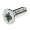 RS PRO Samořezný šroub, Lesklý zinek, Ocel hlavice Zapuštěná, délka: 12 mm