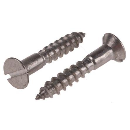 RS PRO Vrut Drážka, Obyčejný, Nerezová ocel Zapuštěná hlavice, Metrické, délka: 30 mm