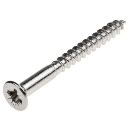 RS PRO Vrut Pozidriv, Obyčejný, Nerezová ocel Zapuštěná hlavice, Metrické, délka: 40 mm