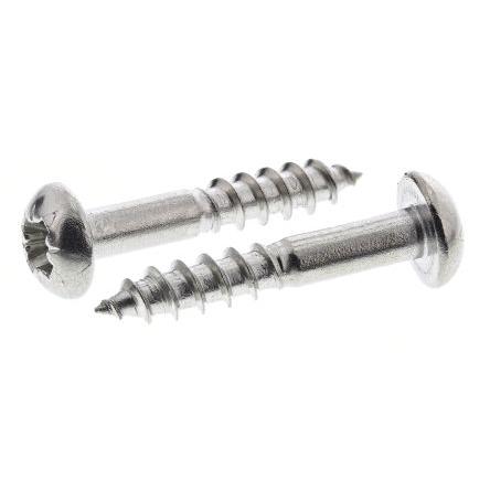 RS PRO Vrut Pozidriv, Obyčejný, Nerezová ocel Kulatý hlavice, Metrické, délka: 20 mm