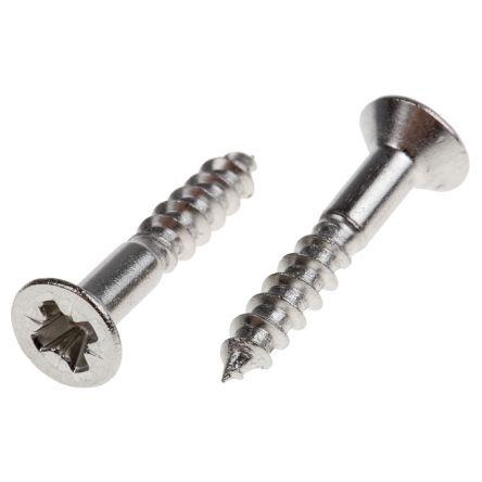 RS PRO Vrut Pozidriv, Obyčejný, Nerezová ocel Zapuštěná hlavice, Metrické, délka: 20 mm