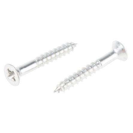 RS PRO Vrut Pozidriv, Obyčejný, Nerezová ocel Zapuštěná hlavice, Metrické, délka: 25 mm