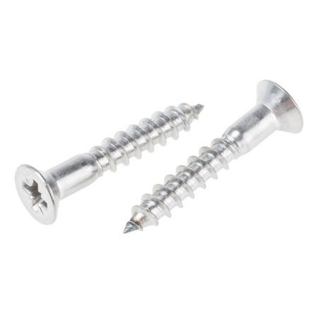 RS PRO Vrut Pozidriv, Obyčejný, Nerezová ocel Zapuštěná hlavice, Metrické, délka: 30 mm