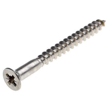 RS PRO Vrut Pozidriv, Obyčejný, Nerezová ocel Zapuštěná hlavice, Metrické, délka: 50 mm