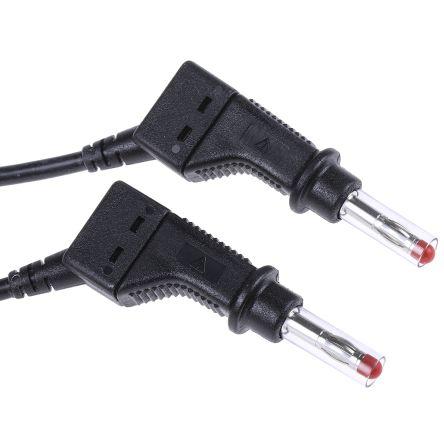 Staubli Zkušební kabel s konektorem, Černá 32A, délka kabelů: 1 m, 600V, Polyvinylchlorid, úroveň kategorie: CAT 0, CAT