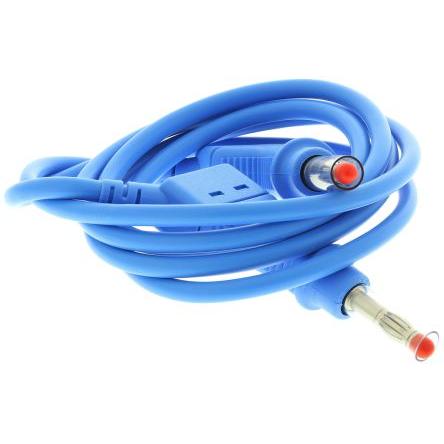 Staubli Zkušební kabel s konektorem, Modrá 32A, délka kabelů: 1 m, 600V, Silikon, úroveň kategorie: CAT 0, CAT II