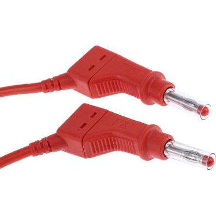 Staubli Zkušební kabel s konektorem, Červená 32A, délka kabelů: 500 mm, 600V, Polyvinylchlorid, úroveň kategorie: CAT 0,