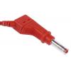 Staubli Zkušební kabel s konektorem, Červená 32A, délka kabelů: 1 m, 600V, Silikon, úroveň kategorie: CAT 0, CAT II