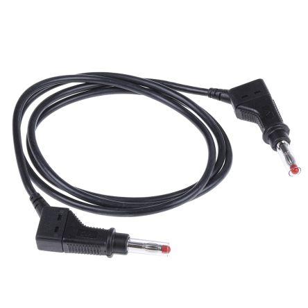 Staubli Zkušební kabel s konektorem, Černá 32A, délka kabelů: 1 m, 600V, Silikon, úroveň kategorie: CAT 0, CAT II