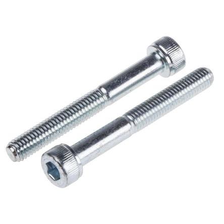 RS PRO Šroub s vnitřním šestihranem, Obyčejný, Ocel hlavice Vnitřní šestihran, M5, M5, délka: 40 mm