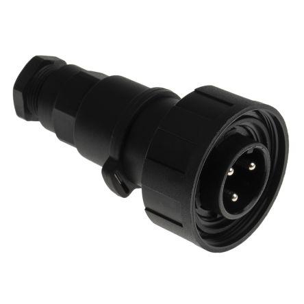 Kulatý konektor, počet kontaktů: 3, Kabel, velikost: Standard Bulgin, pohlaví kontaktu: Vnější, orientace těla: Rovný