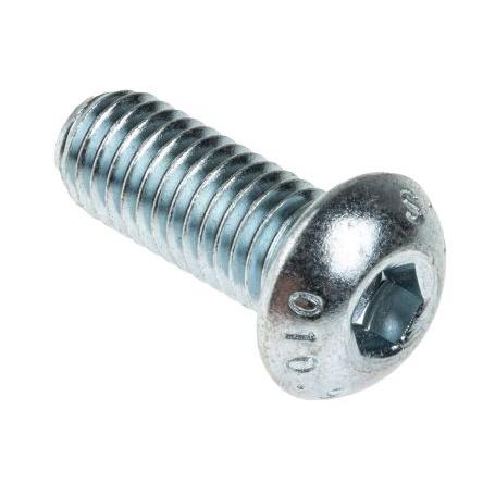 RS PRO Šroub s vnitřním šestihranem, Lesklý zinek, Ocel hlavice Vypouklý s vnitřním šestihranem, M8, M8, délka: 20 mm
