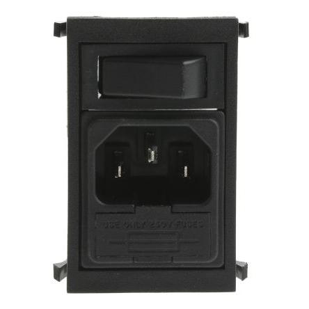 Bulgin Konektor IEC C14, orientace těla: Rovný, Zacvakávací montáž velikost pojistky 5 x 20 mm Vnitřní, 250V 10A
