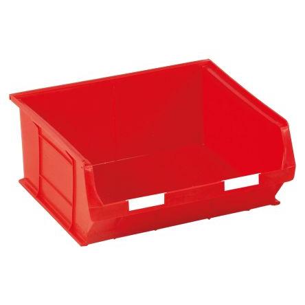 Skladovací zásobník barva Červená Polypropylen Přenosné 180 mm x 419 mm x 376 mm RS PRO