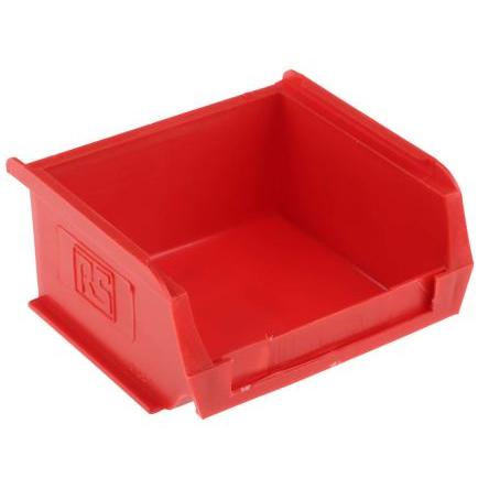 Skladovací zásobník, řada: RS PRO barva Červená Polypropylen Přenosné 50 mm x 100 mm x 90 mm RS PRO