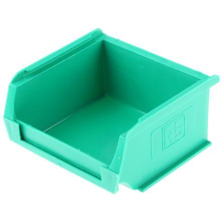 Skladovací zásobník barva Zelená Polypropylen Přenosné 50 mm x 100 mm x 90 mm RS PRO