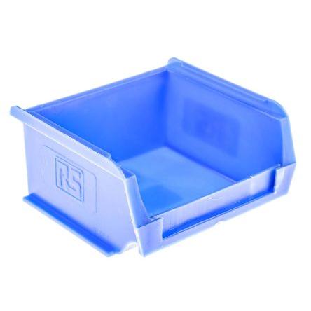 Skladovací zásobník, řada: RS PRO barva Modrá Polypropylen Přenosné 50 mm x 100 mm x 90 mm RS PRO