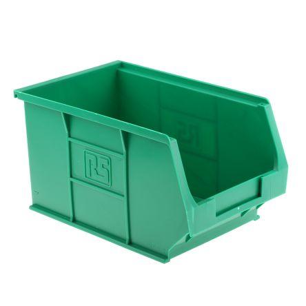 Skladovací zásobník barva Zelená Polypropylen Přenosné 130 mm x 150 mm x 240 mm RS PRO