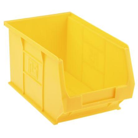 Skladovací zásobník barva Žlutá Polypropylen Přenosné 130 mm x 150 mm x 240 mm RS PRO
