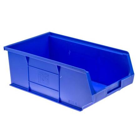 Skladovací zásobník barva Modrá Polypropylen Přenosné 130 mm x 205 mm x 350 mm RS PRO
