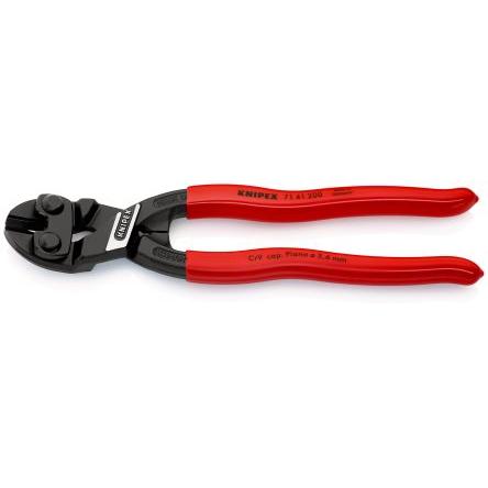 Kompaktní štípací kleště 7141200, celková délka: 200 mm, Plastové, kapacita řezání: 6 mm, Plastové Knipex Chrom-vanadová