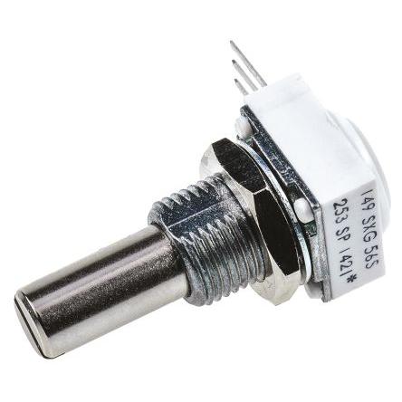 Potenciometr, průměr hřídele: 6.35 mm 1otáčkový, řada: 149 25 kΩ 10 % 1 W 14910F0GJSX10253KA Rotační, Montáž do panelu,