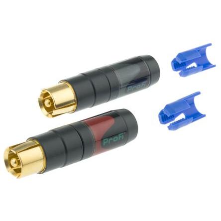 Neutrik Zástrčka RCA, orientace těla: Rovný, Černá, Kabel, pokovení: Zlato přes nikl 16A, 80 °C, -30 °C, materiál