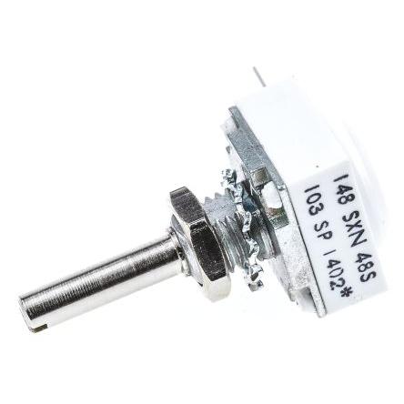Potenciometr, průměr hřídele: 3.18 mm 1otáčkový, řada: 148 10 kΩ 10 % 0.5 W 14810A0BHSX10103KA Rotační, Montáž do
