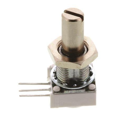 Potenciometr, průměr hřídele: 6.35 mm 1otáčkový, řada: 148 10 kΩ 10 % 0.5 W 14810F0GJSX10103KA Rotační, Montáž do