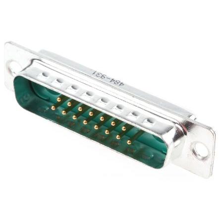 FCT from Molex Konektor D-Sub, řada: FM, počet kontaktů: 17, orientace těla: Rovný, Montáž do panelu Vnější, D-SUB,