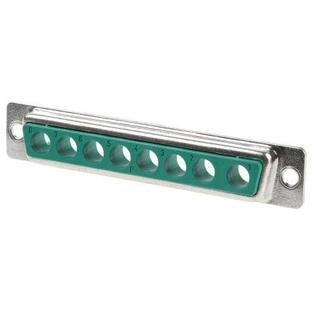 FCT from Molex Konektor D-Sub, řada: 172704, počet kontaktů: 8, orientace těla: Rovný, Montáž do panelu Vnější, D-SUB,