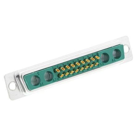 FCT from Molex Konektor D-Sub, řada: FM, počet kontaktů: 21, orientace těla: Rovný, Montáž do panelu Vnitřní, D-SUB,