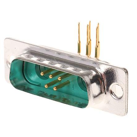 FCT from Molex Konektor D-Sub, řada: FM, počet kontaktů: 5, orientace těla: Pravý úhel, Přední montáž, 3000V, 7W2