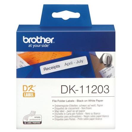 Brother Role do tiskáren štítků Bílá Černá 87 mm QL 500, QL 570, QL 810 W, QL 550, QL 700, QL 820 NWB, QL 650 TD, QL
