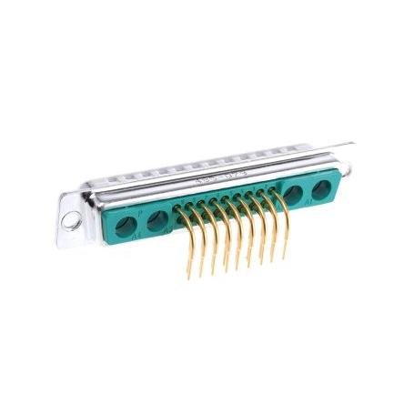 FCT from Molex Konektor D-Sub, řada: FM, počet kontaktů: 21, orientace těla: Pravý úhel, Průchozí otvor Vnější, 1000V,