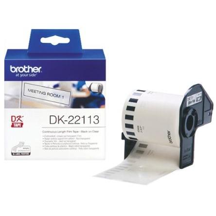 Brother Role do tiskáren štítků Průhledné Černá 62 mm QL 570, QL 500, QL 650 TD, QL 720 NW, QL 700, QL 710 W, QL 810 W,