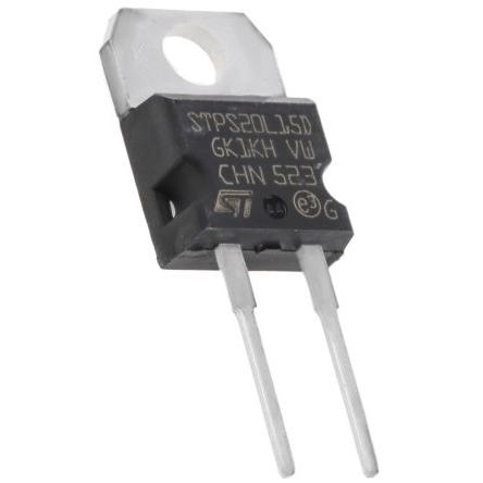 STMicroelectronics Dioda STPS20L15D Schottkyho dioda 20 A 15 V, TO-220AC, počet kolíků: 2 kolíkový
