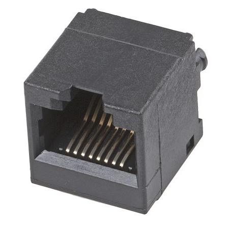 Bel-Stewart Konektor RJ45, řada: SS-65 Vnitřní Kat4, počet cest: 8, Svislé, Montáž na plošný spoj UTP, počet portů: